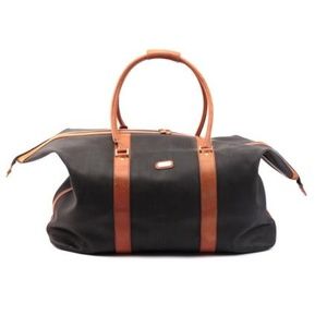 Black Leather Salvatore Ferragamo Duffle Bag